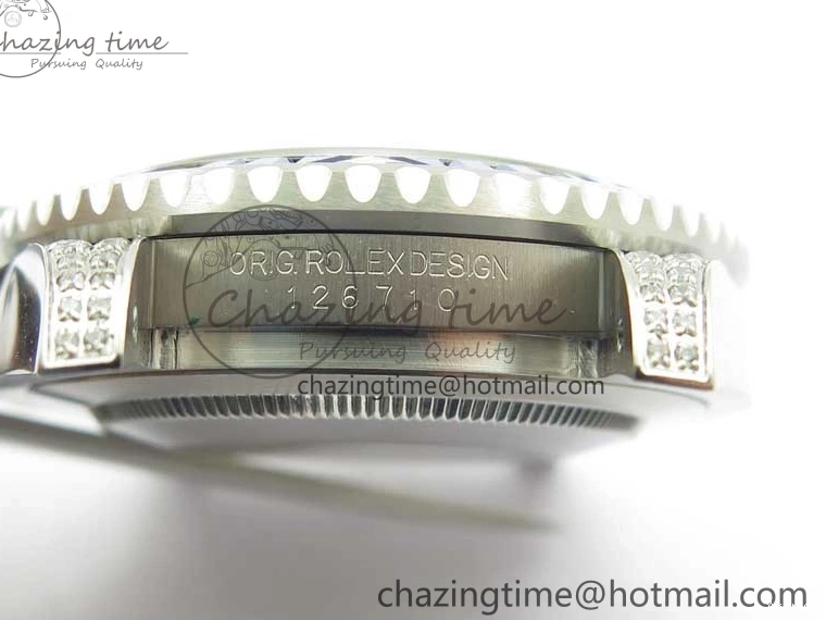 GMT-Master Blue 904L V3 Diamonds Jubilee Dial GMF Bracelet SA3285 II Steel On CHS White Bezel Black Edition Best 0330